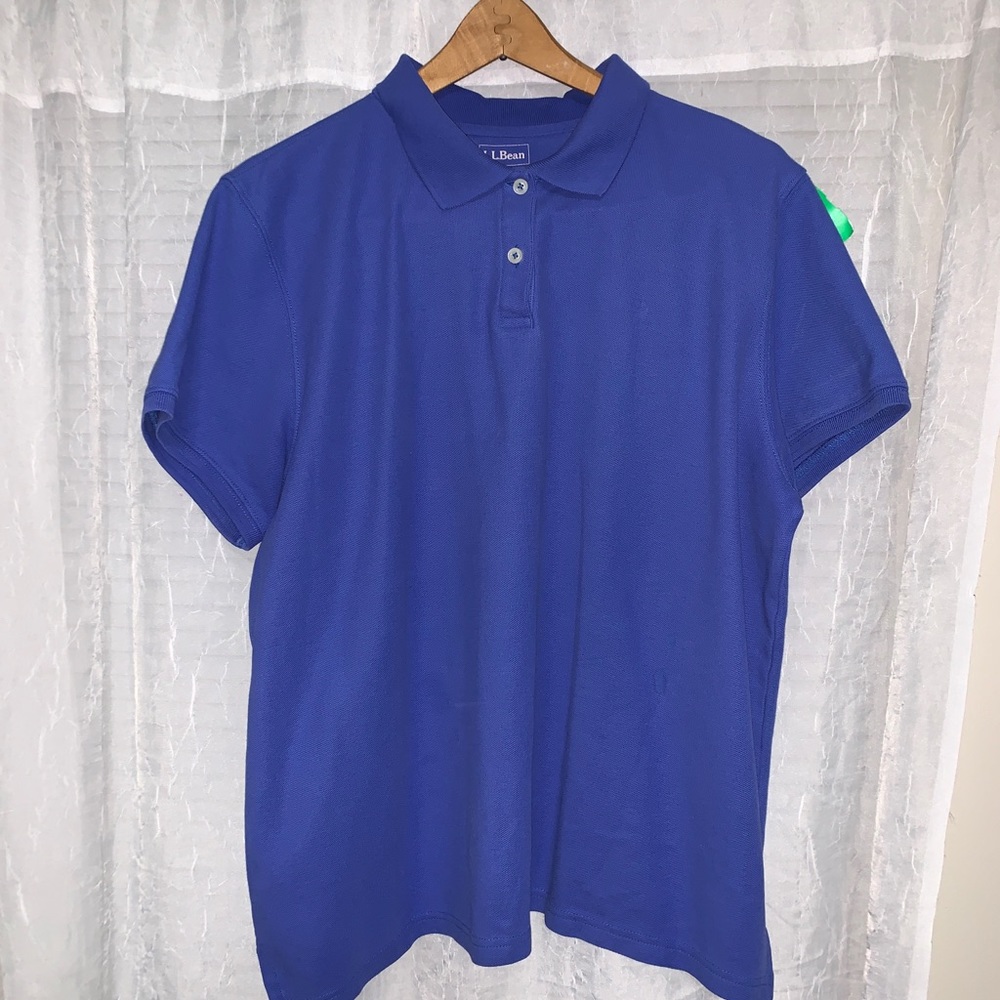 LL Bean Men’s Traditional Fit Polo XL  Solid Blue